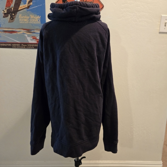 Oversize Long Neck Collar Ppening Hoodie with Pocket - Picture 2 of 2